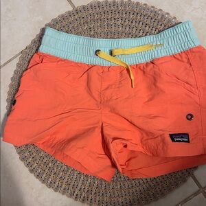 Bundle Deal: 3 for $30 Patagonia Bright Orange Shorts with Light Blue Waistband